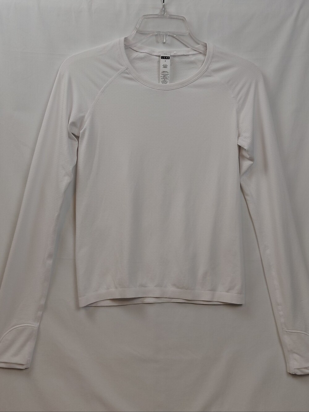LSKD Cropped Long Sleeve Top Size Small White